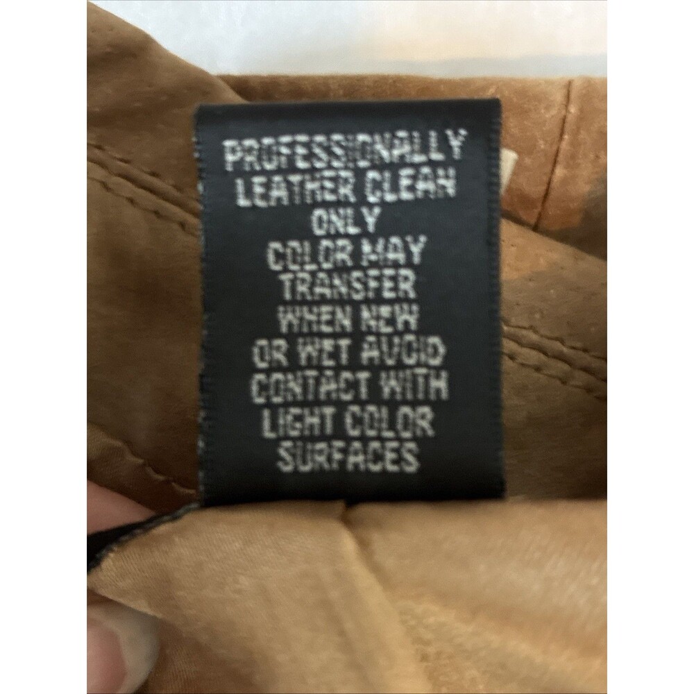 Style & Co Tan Suede Leather Jacket Blazer Sz PL Structured Western Earthy Boho - Picture 9 of 16